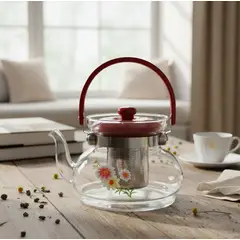 GENERICO - Tetera Con Infusor De Vidrio 1200 Transparente