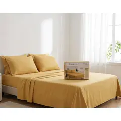 GENERICO - Juego de sabana amarillo suave 2Plaza c