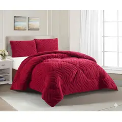 GENERICO - COBERTOR DE INVIERNO CON CHIPORRO KING TEXTURIZADO RELIVE HOJAS TF