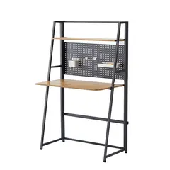 EVERSO - Escritorio Plegable 85x42x138cm Con Repisa Compacto Oficina