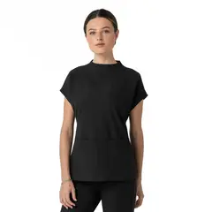 WONDERWINK - BLUSA CLÍNICA MUJER ESCOTE ALTO 6166 BLACK