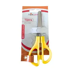 GENERICO - Tijera Escolar Clásica - 1 ud - Amarillo - Tamano Unico