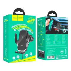 HOCO - Soporte De Auto Carga Inalambrica Para iPhone y Android Smartphone