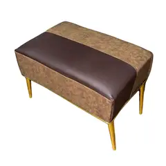 GENERICO - Banqueta Lineal Bicolor Eco Cuero 60x40x40 Rimar
