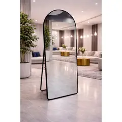 GENERICO - Espejo Cuerpo Entero Pedestal Negro 70x150cm