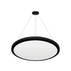 LED STUDIO - PLAFÓN COLGANTE REDONDO 80W LUZ CÁLIDA A FRÍA NEGRO IP42 Ø79x2.7CM