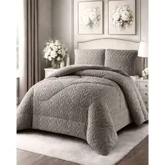 GENERICO - CUBRECAMA CON CHIPORRO ELEGANTE PARA INVIERNO KING DISEÑO 2026