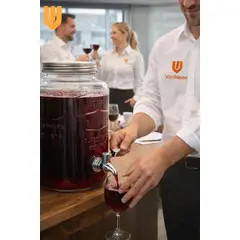 GENERICO - Dispensador Jugo Agua Bebidas Frasco Fiestas Vidrio Hogar 8l