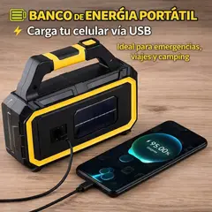 MOVI - Linterna Led de Emergencia Recargable con panel solar y sirve como cargador