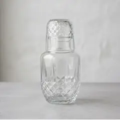 GENERICO - Jarra Con Vaso De Vidrio diseño rombos 18cm