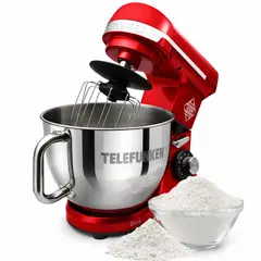 TELEFUNKEN - Batidora de Mesa Planetaria 1100W 57Litros Vintage Edition
