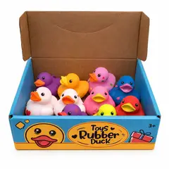 GENERICO - Set Patos Goma 12 Piezas Juguete Bano Colorido Pro