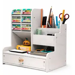 GENERICO - Organizador Portalápices De Escritorio Oficina Con Cajón