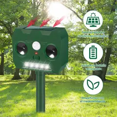 MOVI - Repelente Solar Para Animales Utrasónico con Panel Solar