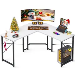 YOMYM - Escritorio Oficina Forma L 120×120×76cm Blanco