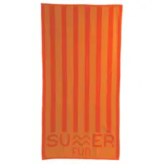 SUMMER FUN - Toalla de Playa Stripes 90x180 cm Naranja