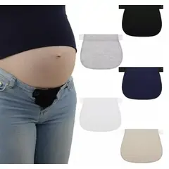 GENERICO - Set 5 Extensores De Pantalón Bandas Para Embarazo Maternidad Varios Algodón