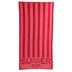 SUMMER FUN - Toalla de Playa Stripes 90x180 cm Fucsia
