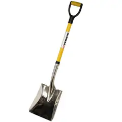 GENERICO - Palacuadrada Concretera Mango Fibra Vidrio Con Asa Zebrik Amarillo