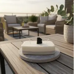 HAOKIDS - Vela para terraza o living con piedra Turmalina natural protección