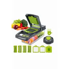 GENERICO - Picador y Rallador Multifuncional de Verduras con 8 Cuchillas Intercambiables