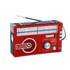 MOVI - Radio Portátil AM FM Solar, Recargable y a Pilas con Linterna, USB y Tarjeta SD Ideal Emergencias y Camping