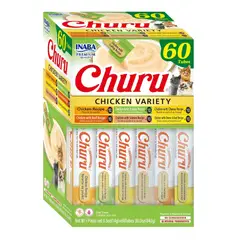 INABA - Churu 60 Tubitos Variedades de Pollo para Gatos