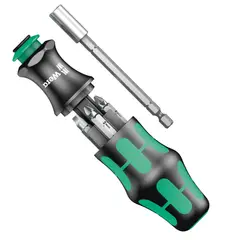 WERA - Set Destornillador Puntas y Varilla Telescópica Extraible Inox