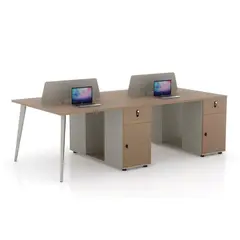 RODLER - Estación de Trabajo 4 Puestos Skandi 240x120 cms