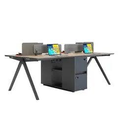 RODLER - Estación de Trabajo 4 Puestos Arko 240x120 cms