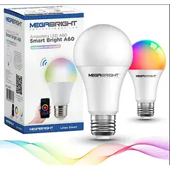MEGABRIGHT - Ampolleta Smart A60 10W RGB WIFI