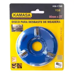 KAMASA - Disco De Desbaste Para Tallado De Madera 3 Dientes 3.5puLG