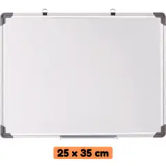 ABC - Pizarra Blanca 25 x 35 cm Superficie de Escritura Reutilizable