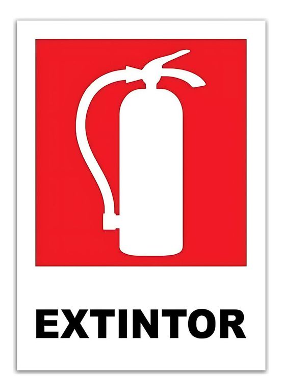 30x40cm Señal Seguridad Extintor Aluminio Escuela Hospital