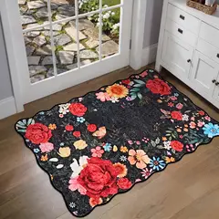 SLOWTON - Alfombra Lavable Antideslizante Tapete Boho Vintage 60x90 Cm