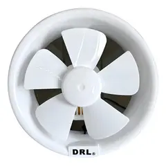DRL - Extractor De Aire 6 Pulgadas Redondo Baño Cocina Sec - Blanco
