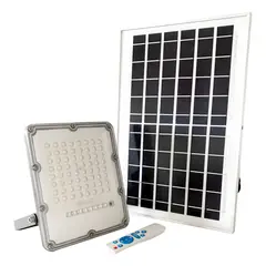 DRL LIGHTING - Foco Proyector Solar Led Exterior Itd 150w Luz Fría Ip65 Negro Blanco Frío
