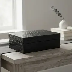 BRIC - Caja Negra Organizadora Con Tapa 23x17x8 Cm