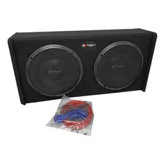 GENERICO - Subwoofer Doble Amplificado 10 Pulgadas Raistar Negro