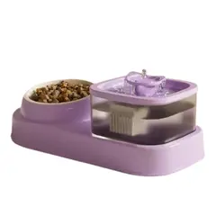 SUKEA - Bebedero Automatico Para Gatos Y Perros, 1 Litro Usb Lila