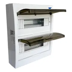 DRL - Tablero Eléctrico Sobreponer 24 Modulos Tapa Clara Sec