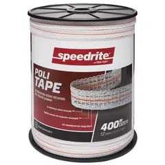 SPEEDRITE - Cinta Blanco para cerco electrico caballo 12mm 400m