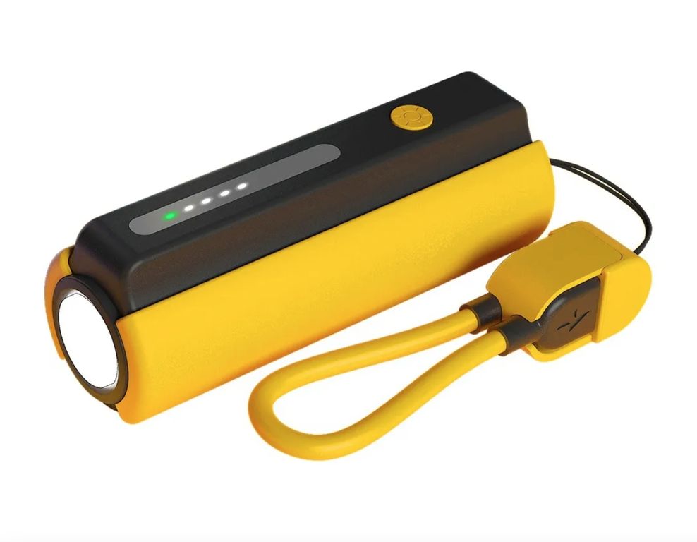 Power Bank Cargador Portátil Usb Linterna 5000mah R60 Amarillo