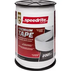 SPEEDRITE - Rollo Cinta Blanca Para Cerco Eléctrico Caballo 40mm * 200 metros