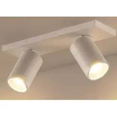 MEGABRIGHT - Foco Spotlight Blanco Doble Incluye Ampolleta 5W Gu10