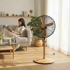 KENDAL - Ventilador Pedestal Silencioso Madera 16 Kzf-1616f