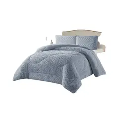 GENERICO - Cobertor con Chiporro de invierno Trenzado 1.5 Plazas Gris