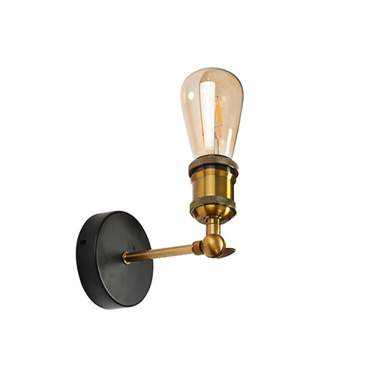 Aplique Lampara Foco Led Muro E27 Bronce Decoración Negro Certificado