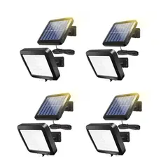 GENERICO - Pack De 4 Focos Solar Led 250w Emergencia Con sensor