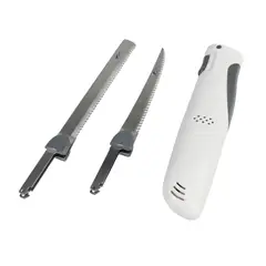 PUREPOWER - Cuchillo eléctrico portátil para pan con carga recargable de acero inoxidable 420